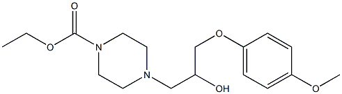 ethyl 4-[2-hydroxy-3-(4-methoxyphenoxy)propyl]-1-piperazinecarboxylate Struktur