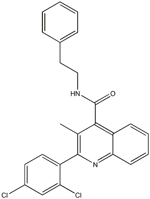 2-(2,4-dichlorophenyl)-3-methyl-N-(2-phenylethyl)-4-quinolinecarboxamide Struktur