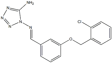 N-(5-amino-1H-tetraazol-1-yl)-N-{3-[(2-chlorobenzyl)oxy]benzylidene}amine Struktur