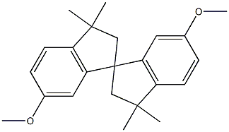 5,5'-dimethoxy-1,1,1',1'-tetramethyl-3,3'-spirobiindane Struktur