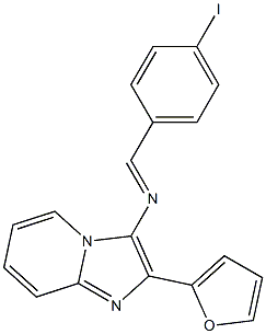 N-[2-(2-furyl)imidazo[1,2-a]pyridin-3-yl]-N-(4-iodobenzylidene)amine Struktur