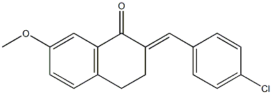 2-(4-chlorobenzylidene)-7-methoxy-3,4-dihydro-1(2H)-naphthalenone Struktur