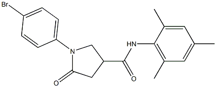 1-(4-bromophenyl)-N-mesityl-5-oxo-3-pyrrolidinecarboxamide Struktur