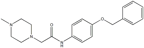 N-[4-(benzyloxy)phenyl]-2-(4-methyl-1-piperazinyl)acetamide Struktur