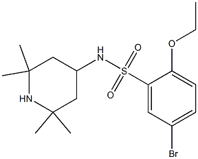 5-bromo-2-ethoxy-N-(2,2,6,6-tetramethyl-4-piperidinyl)benzenesulfonamide Struktur