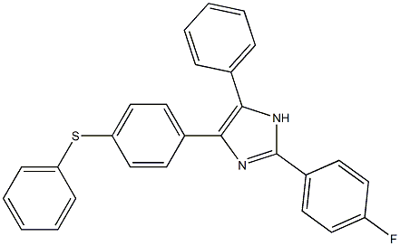 2-(4-fluorophenyl)-5-phenyl-4-[4-(phenylsulfanyl)phenyl]-1H-imidazole Struktur