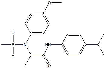 N-(4-isopropylphenyl)-2-[4-methoxy(methylsulfonyl)anilino]propanamide Struktur