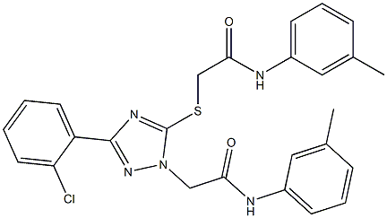 2-(3-(2-chlorophenyl)-5-{[2-oxo-2-(3-toluidino)ethyl]sulfanyl}-1H-1,2,4-triazol-1-yl)-N-(3-methylphenyl)acetamide Struktur