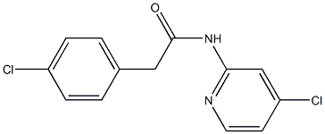 2-(4-chlorophenyl)-N-(4-chloro-2-pyridinyl)acetamide Struktur