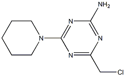 4-(chloromethyl)-6-(1-piperidinyl)-1,3,5-triazin-2-amine Struktur