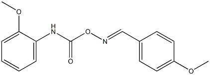 1-methoxy-2-[({[(4-methoxybenzylidene)amino]oxy}carbonyl)amino]benzene Struktur