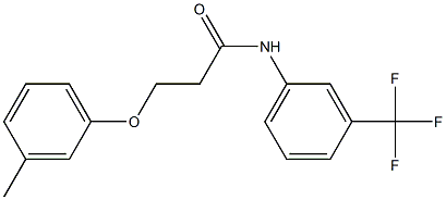 3-(3-methylphenoxy)-N-[3-(trifluoromethyl)phenyl]propanamide Struktur