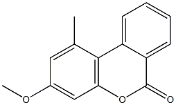 3-methoxy-1-methyl-6H-benzo[c]chromen-6-one Struktur