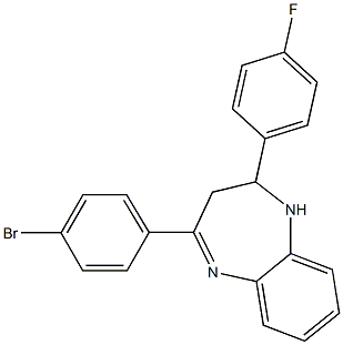 4-(4-bromophenyl)-2-(4-fluorophenyl)-2,3-dihydro-1H-1,5-benzodiazepine Struktur