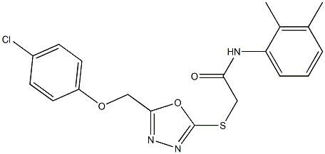 2-({5-[(4-chlorophenoxy)methyl]-1,3,4-oxadiazol-2-yl}sulfanyl)-N-(2,3-dimethylphenyl)acetamide Struktur