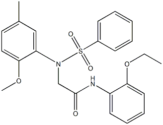 N-(2-ethoxyphenyl)-2-[2-methoxy-5-methyl(phenylsulfonyl)anilino]acetamide Struktur