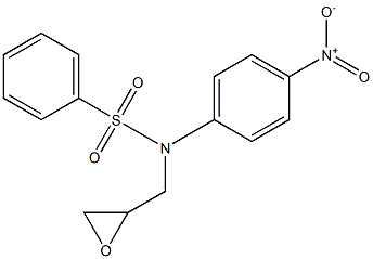 N-{4-nitrophenyl}-N-(2-oxiranylmethyl)benzenesulfonamide Struktur