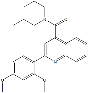 2-(2,4-dimethoxyphenyl)-N,N-dipropyl-4-quinolinecarboxamide Struktur