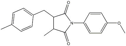 1-(4-methoxyphenyl)-3-methyl-4-(4-methylbenzyl)-2,5-pyrrolidinedione Struktur