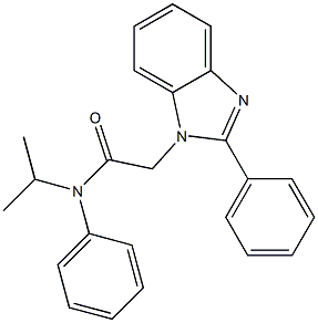 N-isopropyl-N-phenyl-2-(2-phenyl-1H-benzimidazol-1-yl)acetamide Struktur