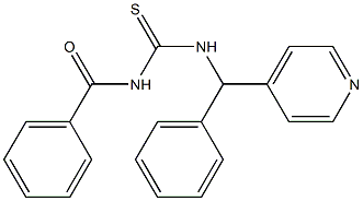 N-benzoyl-N'-[phenyl(4-pyridinyl)methyl]thiourea Struktur