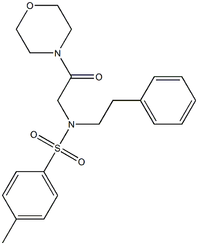 4-methyl-N-[2-(4-morpholinyl)-2-oxoethyl]-N-(2-phenylethyl)benzenesulfonamide Struktur