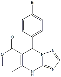 methyl 7-(4-bromophenyl)-5-methyl-4,7-dihydro[1,2,4]triazolo[1,5-a]pyrimidine-6-carboxylate Struktur