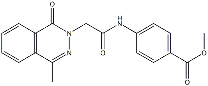 methyl 4-{[(4-methyl-1-oxo-2(1H)-phthalazinyl)acetyl]amino}benzoate Struktur