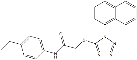 N-(4-ethylphenyl)-2-{[1-(1-naphthyl)-1H-tetraazol-5-yl]sulfanyl}acetamide Struktur