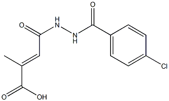 4-[2-(4-chlorobenzoyl)hydrazino]-2-methyl-4-oxo-2-butenoic acid Struktur