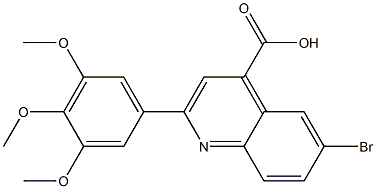 6-bromo-2-(3,4,5-trimethoxyphenyl)-4-quinolinecarboxylic acid Struktur