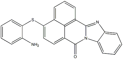 4-[(2-aminophenyl)sulfanyl]-7H-benzimidazo[2,1-a]benzo[de]isoquinolin-7-one Struktur