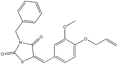 5-[4-(allyloxy)-3-methoxybenzylidene]-3-benzyl-1,3-thiazolidine-2,4-dione Struktur