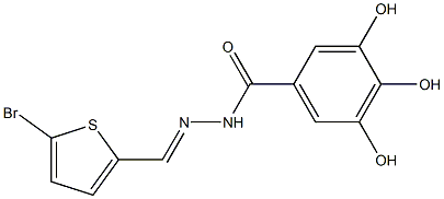 N'-[(5-bromo-2-thienyl)methylene]-3,4,5-trihydroxybenzohydrazide Struktur