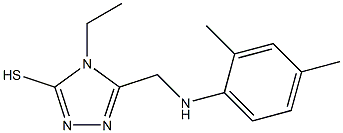 5-[(2,4-dimethylanilino)methyl]-4-ethyl-4H-1,2,4-triazole-3-thiol Struktur