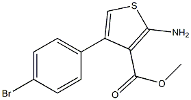 methyl 2-amino-4-(4-bromophenyl)-3-thiophenecarboxylate Struktur