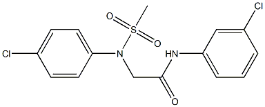 2-[4-chloro(methylsulfonyl)anilino]-N-(3-chlorophenyl)acetamide Struktur