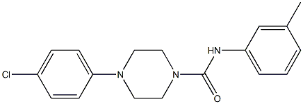 4-(4-chlorophenyl)-N-(3-methylphenyl)-1-piperazinecarboxamide Struktur