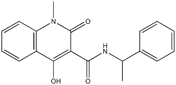 4-hydroxy-1-methyl-2-oxo-N-(1-phenylethyl)-1,2-dihydro-3-quinolinecarboxamide Struktur