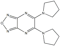 5,6-di(1-pyrrolidinyl)[1,2,5]oxadiazolo[3,4-b]pyrazine Struktur