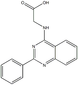 [(2-phenylquinazolin-4-yl)amino]acetic acid Struktur