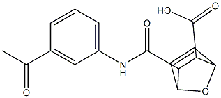 3-[(3-acetylanilino)carbonyl]-7-oxabicyclo[2.2.1]hept-5-ene-2-carboxylic acid Struktur