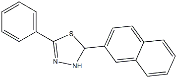 2-(2-naphthyl)-5-phenyl-2,3-dihydro-1,3,4-thiadiazole Struktur