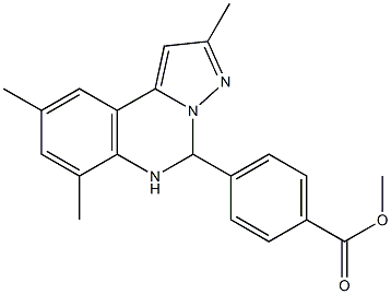 methyl 4-(2,7,9-trimethyl-5,6-dihydropyrazolo[1,5-c]quinazolin-5-yl)benzoate Struktur