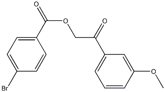 2-(3-methoxyphenyl)-2-oxoethyl 4-bromobenzoate Struktur