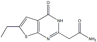 2-(6-ethyl-4-oxo-3,4-dihydrothieno[2,3-d]pyrimidin-2-yl)acetamide Struktur