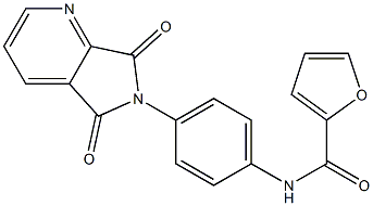 N-[4-(5,7-dioxo-5,7-dihydro-6H-pyrrolo[3,4-b]pyridin-6-yl)phenyl]-2-furamide Struktur