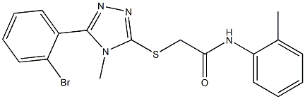 2-{[5-(2-bromophenyl)-4-methyl-4H-1,2,4-triazol-3-yl]sulfanyl}-N-(2-methylphenyl)acetamide Struktur