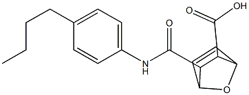 3-[(4-butylanilino)carbonyl]-7-oxabicyclo[2.2.1]hept-5-ene-2-carboxylic acid Struktur