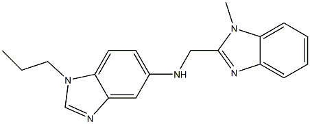 N-[(1-methyl-1H-benzimidazol-2-yl)methyl]-N-(1-propyl-1H-benzimidazol-5-yl)amine Struktur